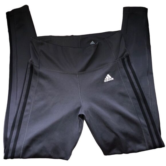 Adidas, dark gray and black leggings size medium measurements are pictured - Picture 1 of 3